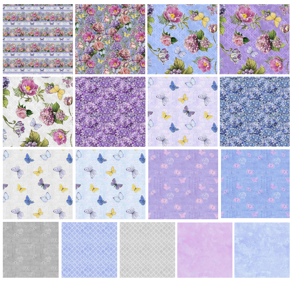 Meadowbrook Mist Block of the Month Fat Quarter Insurance Bundle