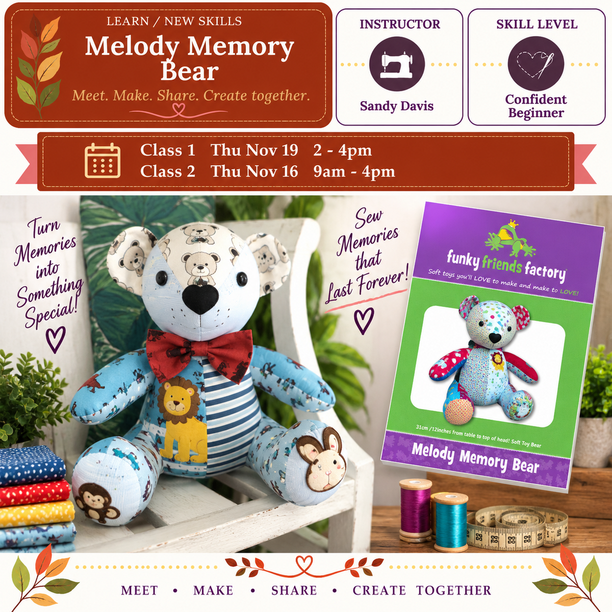 Melody Memory Bear-  Starts Thu Nov 19 @2pm