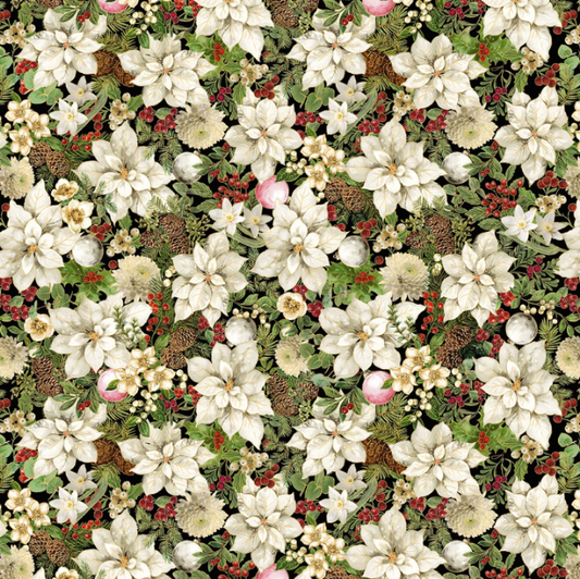 Merry Christmas Holiday - Holiday Floral Metallic - CM4144 MAGN