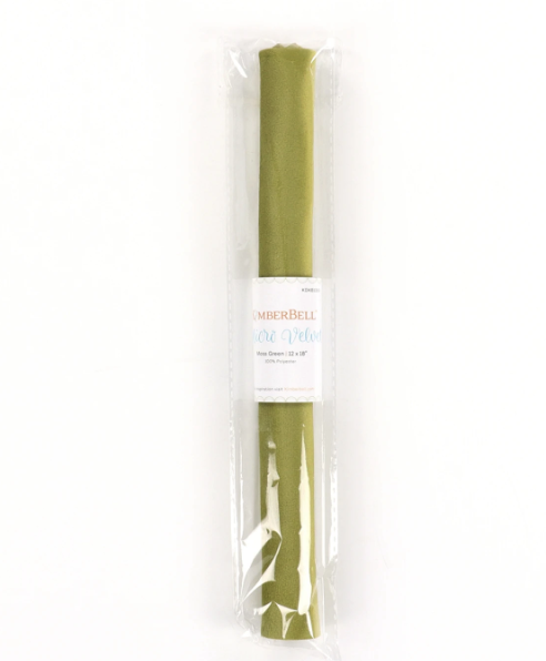 Micro Velvet Embellishment Moss Green # KDKB1316