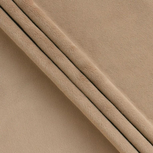 Minky Red Pine Solid Taupe - 90"