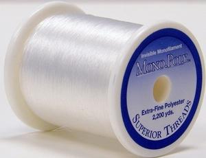 MonoPoly Invisible Polyester Thread .004mm 2200yds - Clear - # 119-01
