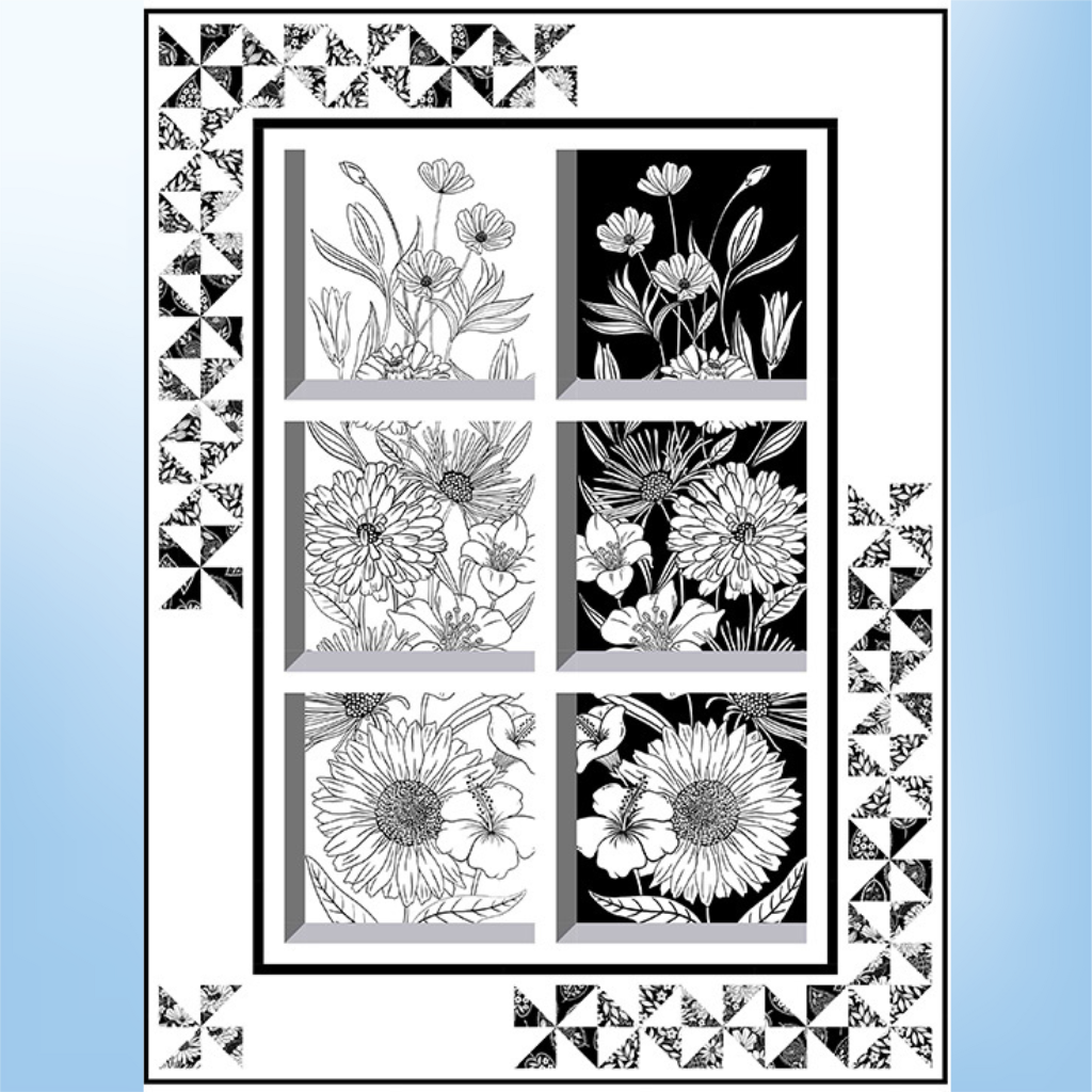 Monochrome Window Quilt Kit 38" x 51"