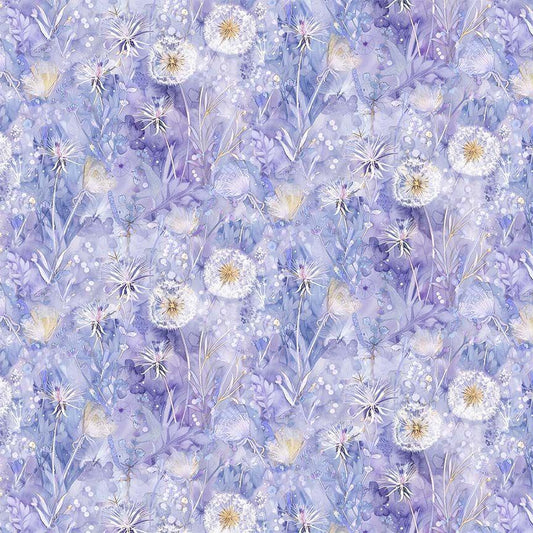 Mystic Meadow -  Dandelions Floral - Lilac - CD4216 LIL