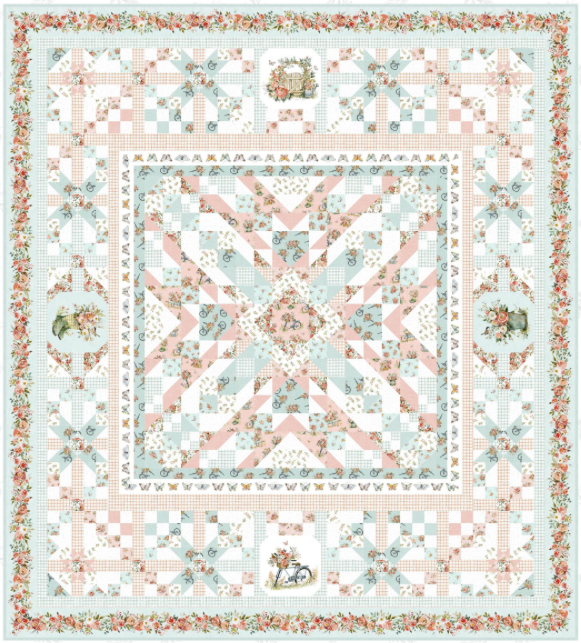Nottingham Rose Block of the Month - Full Kit Purchase - Starts end of March 2027 - Pre-Order