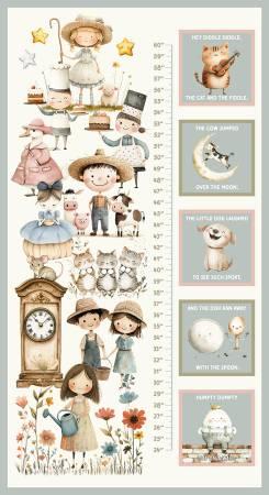 Nursery Rhyme Time - Ivory Nursery Rhyme Growth Chart 24 Inch # BQ4846P-41