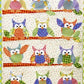 Okey Dokey Owl and Friends Applique Quilt # JJSP0136