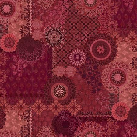 Operetta - Maroon/Red Patchwork # 11000M-MR