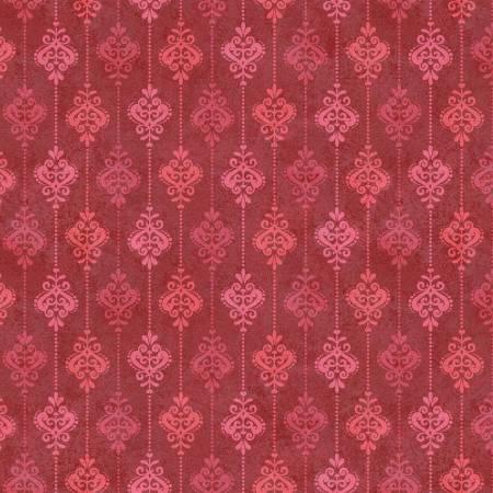 Operetta - Red Damask Stripe # 11007M-R