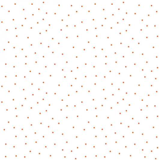 Kimberbell Basic - White/Orange - Tiny Dot - 8210-WO
