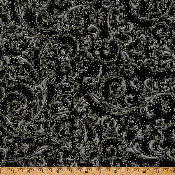 Ornament Grove -  Black/Gold - 27806-4