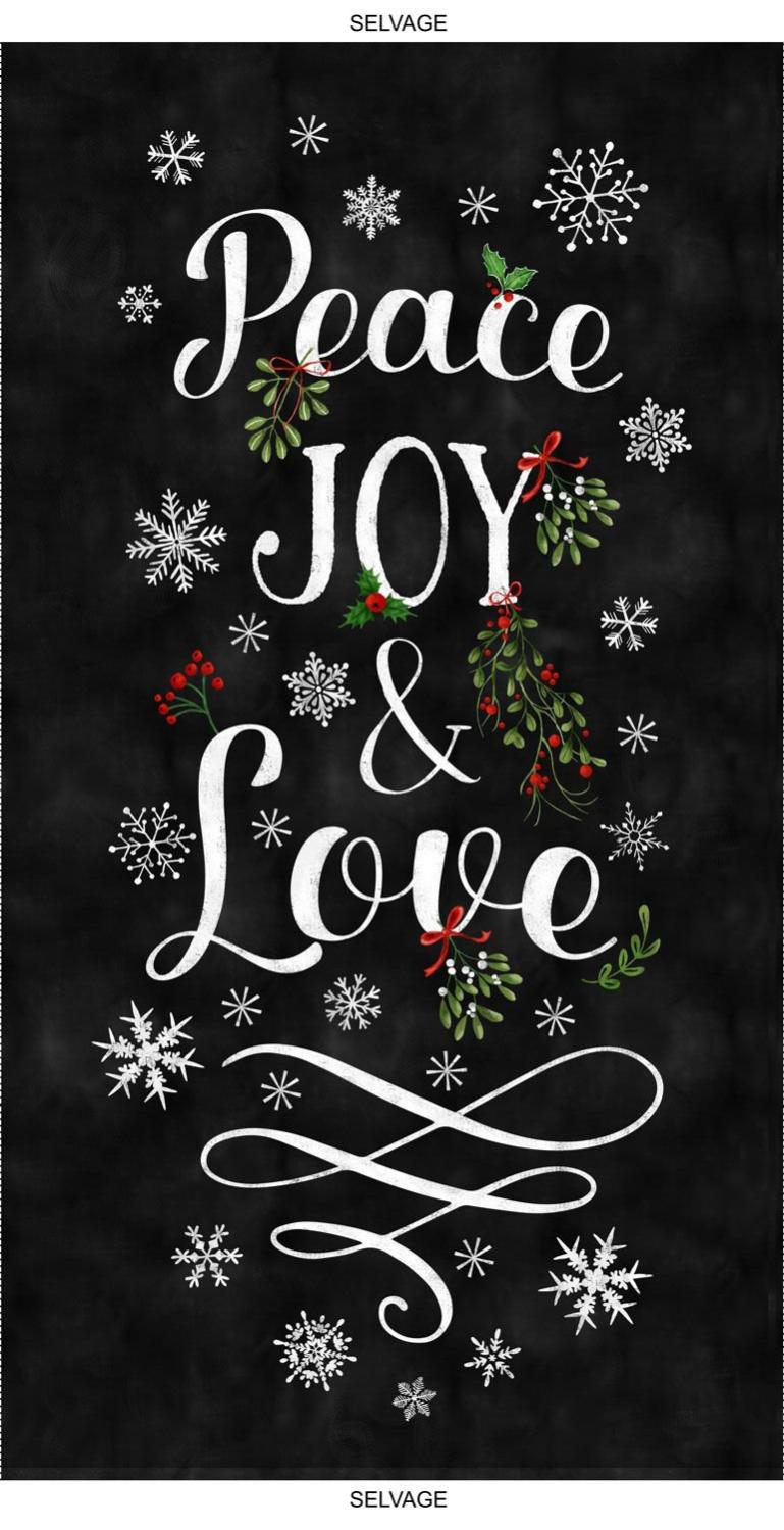 Peace, Joy & Love Panel - CD1408-BLK