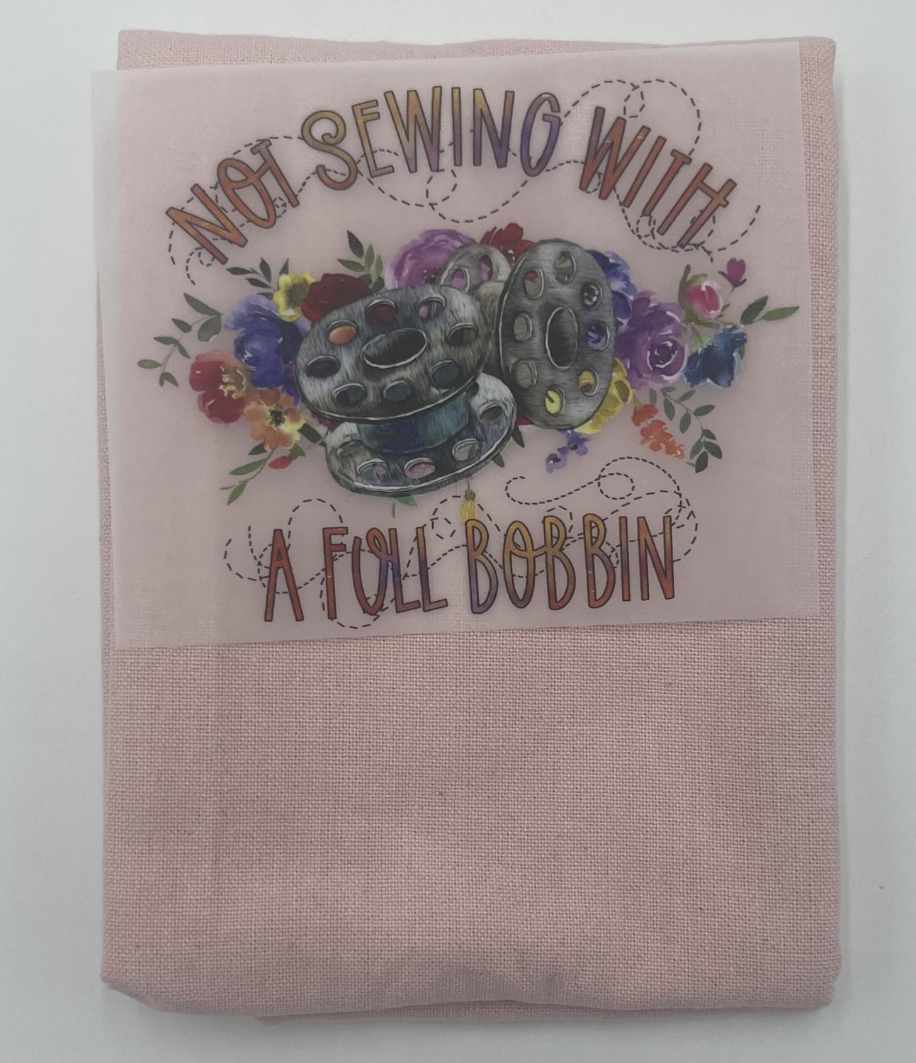Peach Plain Dishtowel  w/ Not Sewing  transfer