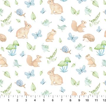 Peas in a Pod Flannel - White -   F29036-41