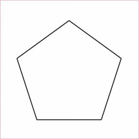 Pentagon 1/2in Template # TPENT12