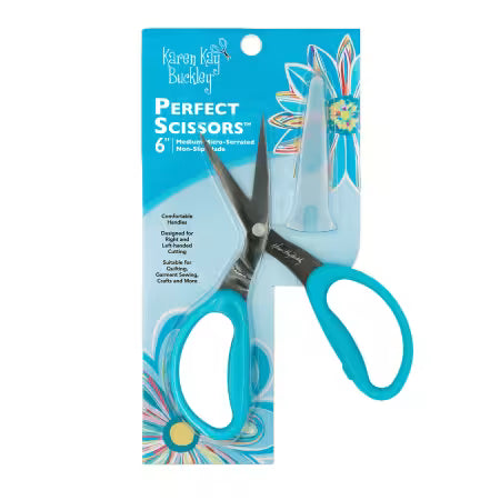 Perfect Scissors Karen Kay Buckley 6 inch Medium Blue # KKBPSM