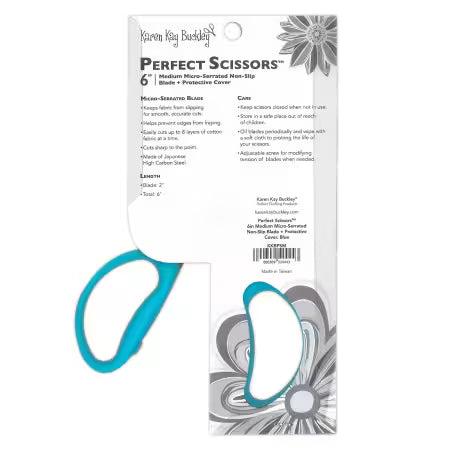 Perfect Scissors Karen Kay Buckley 6 inch Medium Blue # KKBPSM