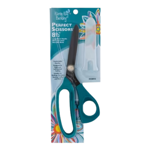 Perfect Scissors Dark Teal 8-1/2in Bent Handle Micro-Serrated Non-Slip Blade # KKB032