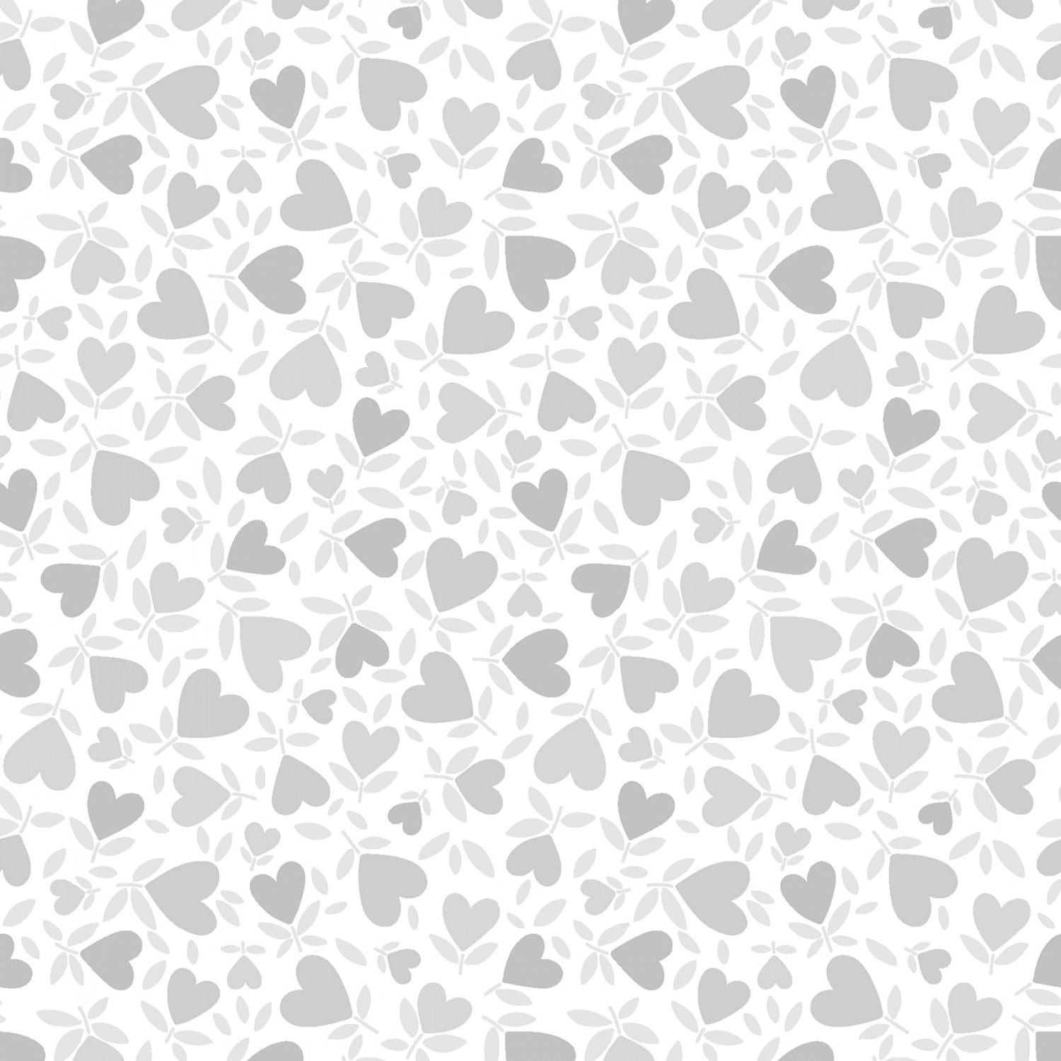 Playtime Flannel - Hearts - Grey - MASF10693-K