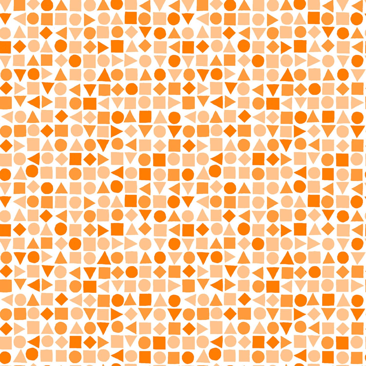 Playtime Flannel - Shapes - Orange - MASF10694-O