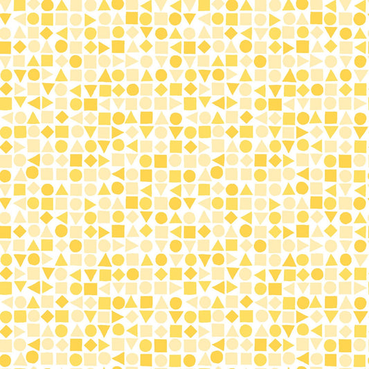 Playtime Flannel - Shapes - Yellow - MASF10694-S