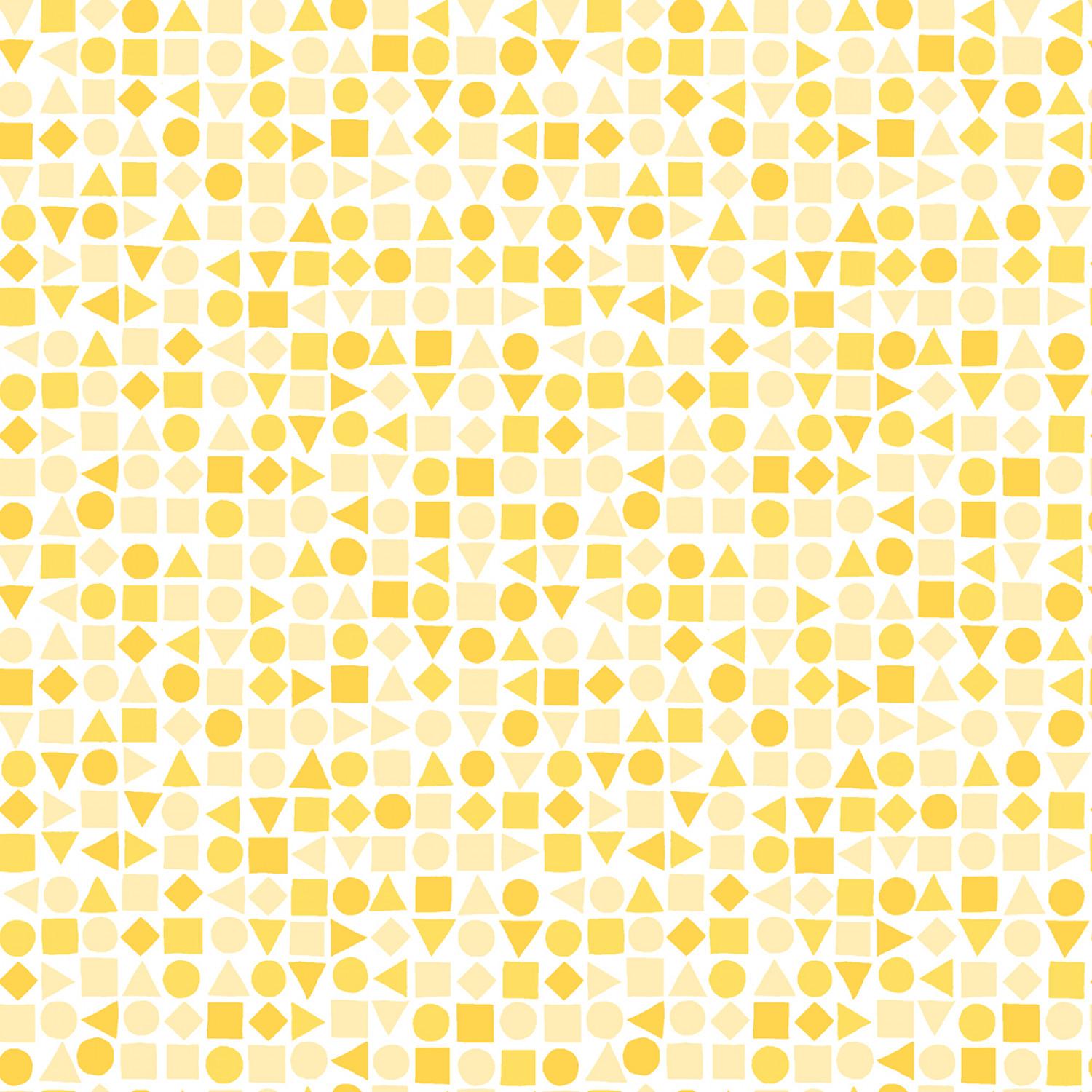 Playtime Flannel - Shapes - Yellow - MASF10694-S