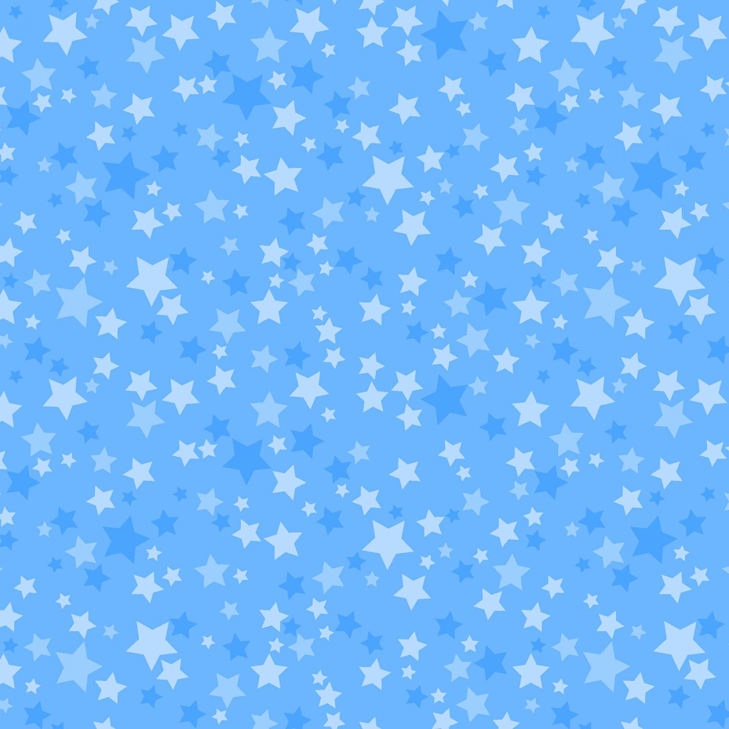 Playtime Flannel - Stars - Blue - MASF10692-B