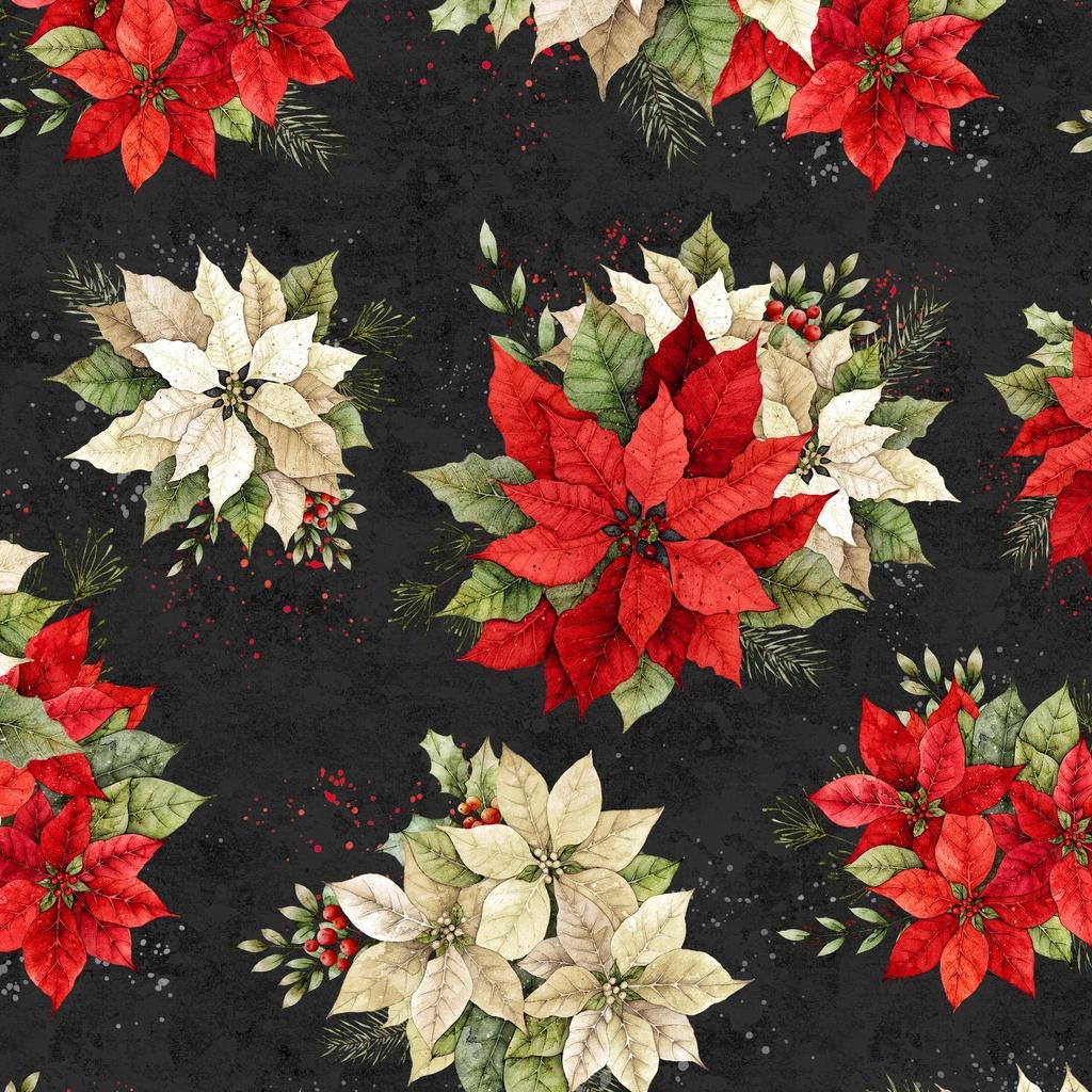 Poinsettia Radiance - Poinsettia Bouquets - Black - LMW110-7-730