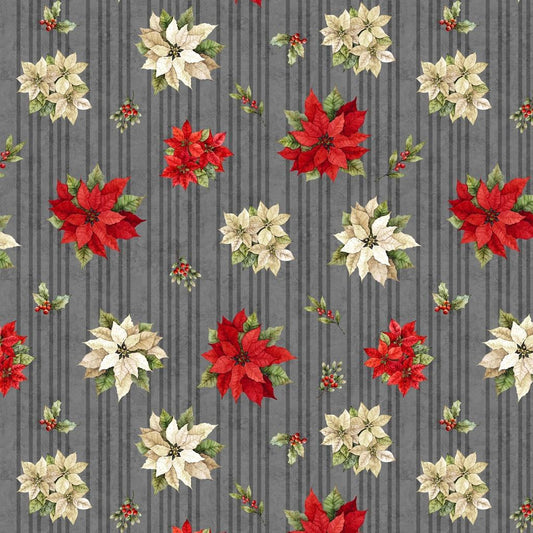 Poinsettia Radiance - Poinsettia Toss - Gray - LMW110-8-730