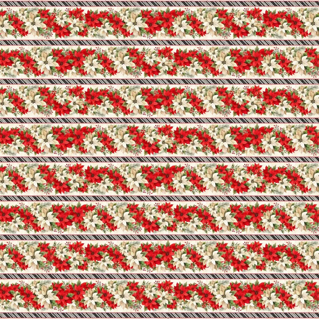 Poinsettia Radiance - Repeating Stripe - LMW110-5-306