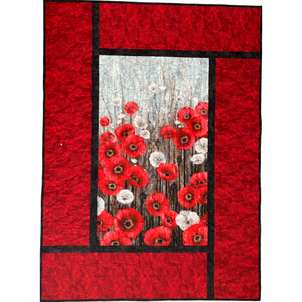 Poppy Meadow Offset Border Lap Quilt Kit