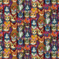 Purrfect Patchwork Cats - Bright Packed Dressed Cats - CD4251-Multi
