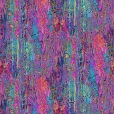 Purrfect Patchwork Cats - Multi Water Painted Tile Texture - CD4254-Multi