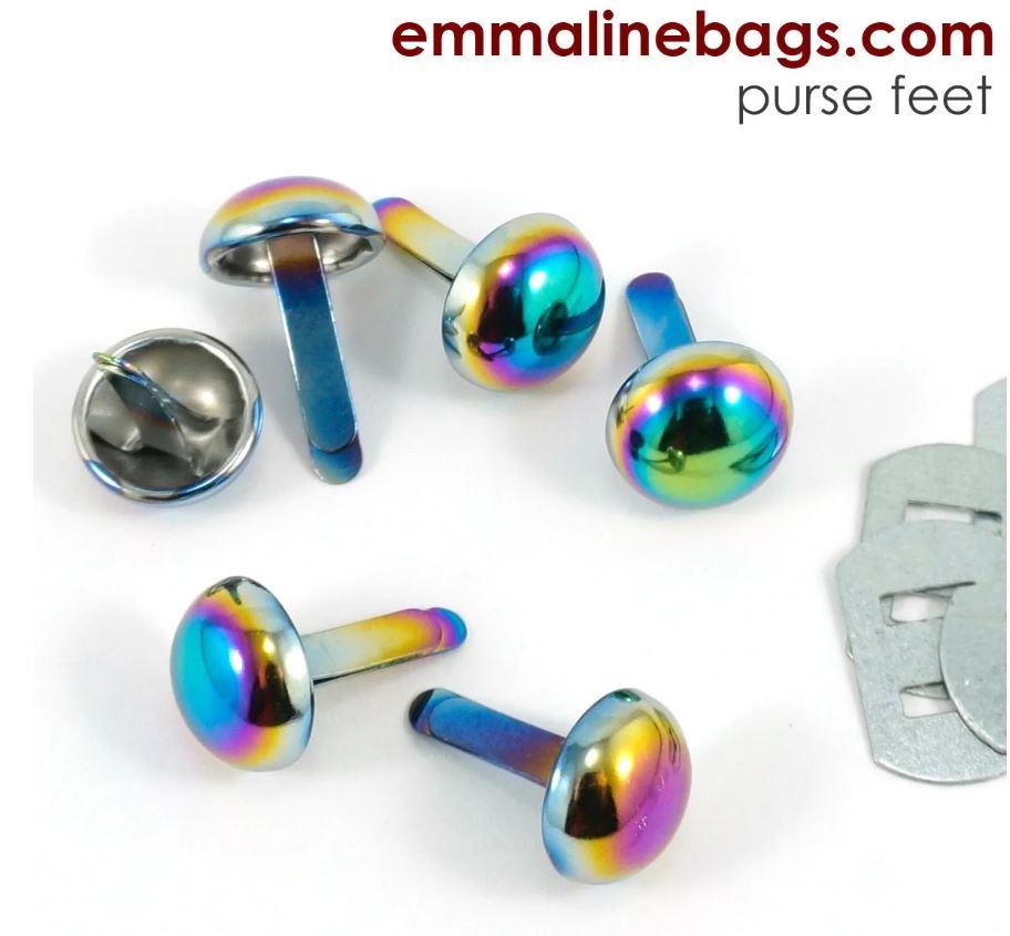 Purse Feet - Domed - Iridescent  EB