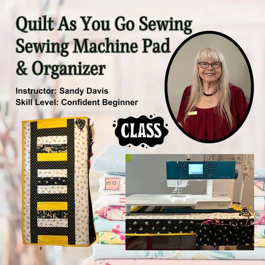 Quilt As You Go Sewing Machine Pad & Organizer With Sandy