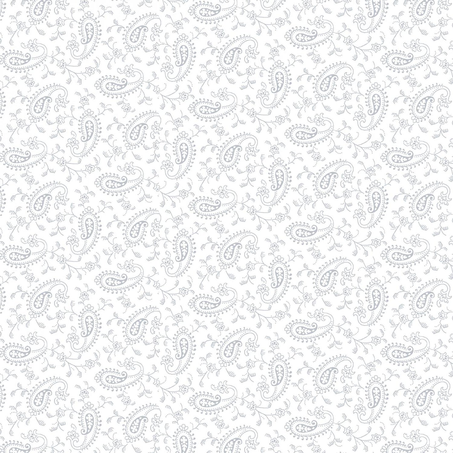 Quilter's Flour 6 - White on White Paisley  # 1695-01W