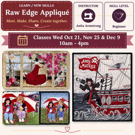Raw Edge Appliqué- Starts Wed Oct 21 @10am