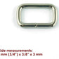 Rectangle Rings - 3/4" - Nickel - REC-WIRE18MM-NL/4