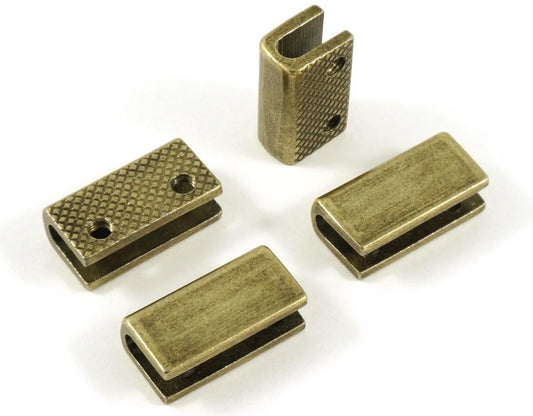 Rectangular Strap End Cap 3/4" - Antique Brass -  EBCAP-6AB