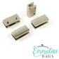 Rectangular Strap End Caps - 1" wide - Nickel  - 4 pack