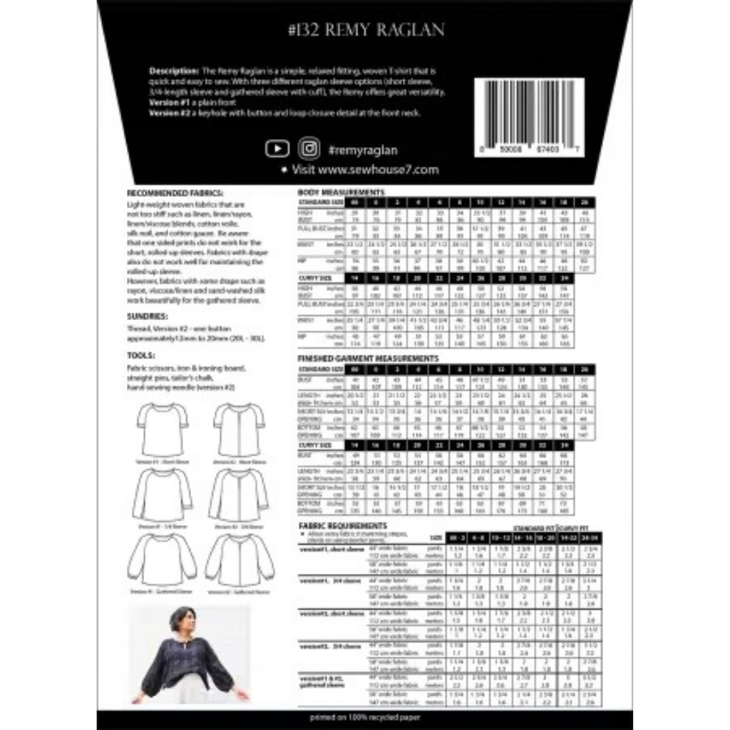 Remy Raglan Top # SHS132