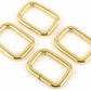 Rings - Rectangular - 4 pack - 3/4" - Gold - EBREC-18-GO
