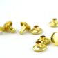 Rivets, Double Cap - Medium (9mm Cap) - Gold  RIV9mmx8mm-GO/50