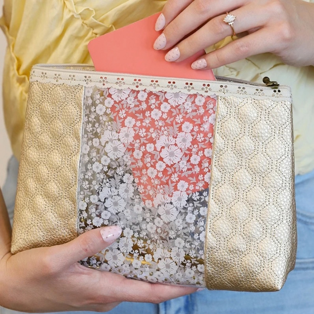 Rose Gold Pebbled Leather - KDKB1335