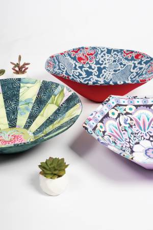 Round Fabric Art Bowls # 11506
