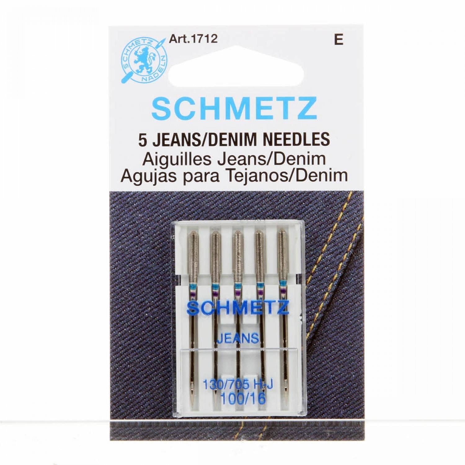 Schmetz Denim/Jeans Machine Needle Size 16/100 # 1712