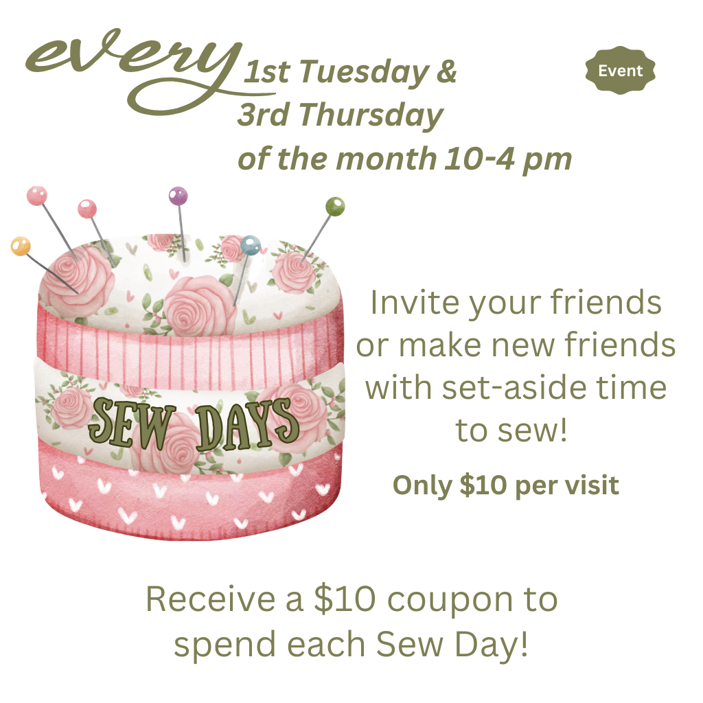 Sew Days - Tue June 3 - W2025