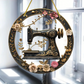 Sewing Machine Stain Glass Vintage