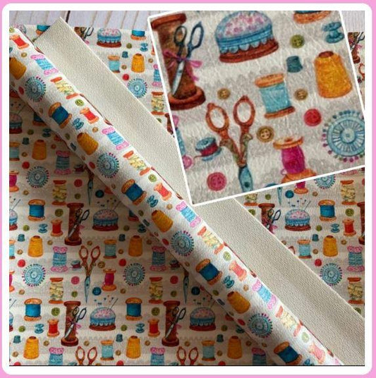 Sewing On White Printed Vinyl