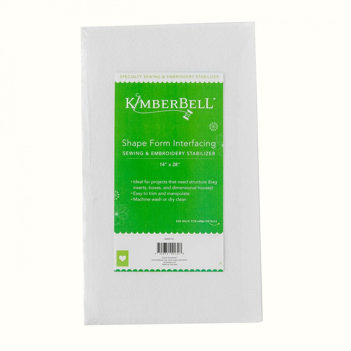 Kimberbell - Shape Form Interfacing 14in x 28in # KDST131